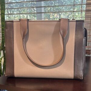 Tumi Two-Tone Leather Tote